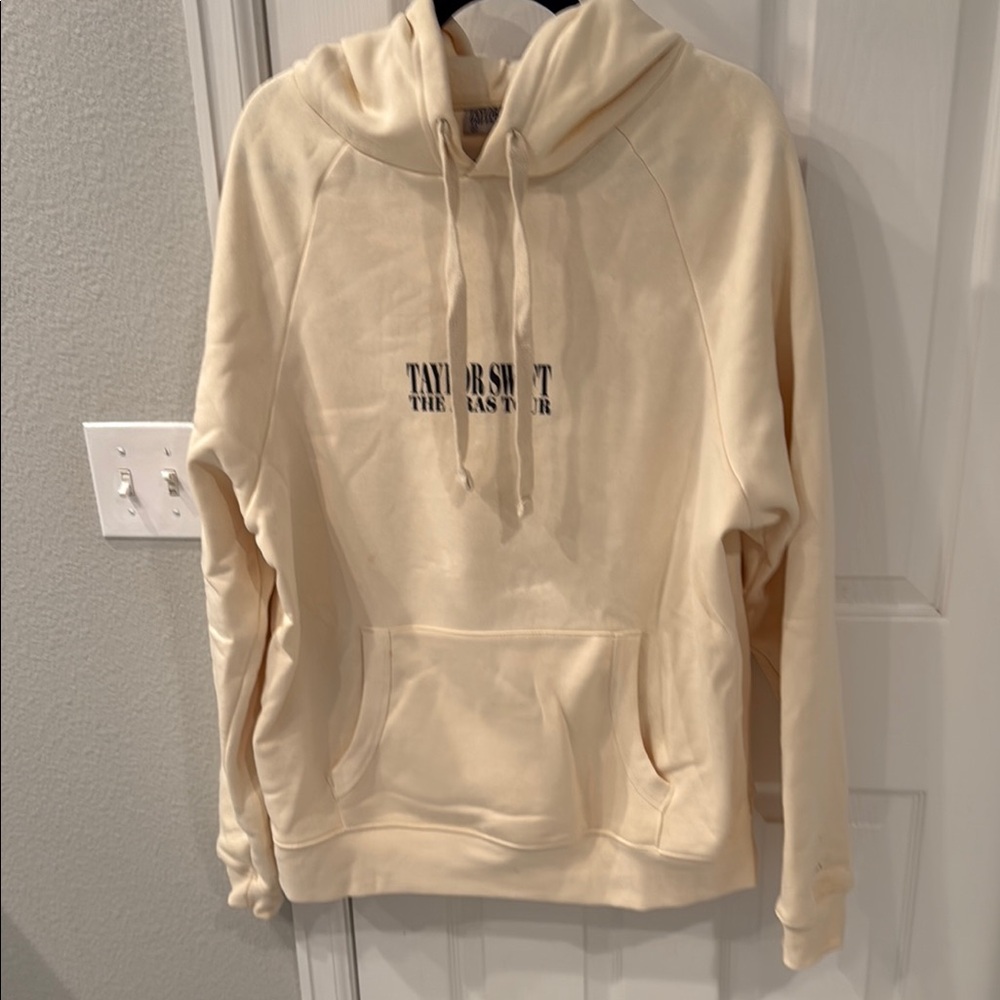 Taylor Swift Era’s Tour Cream Hoodie with Front Pocket